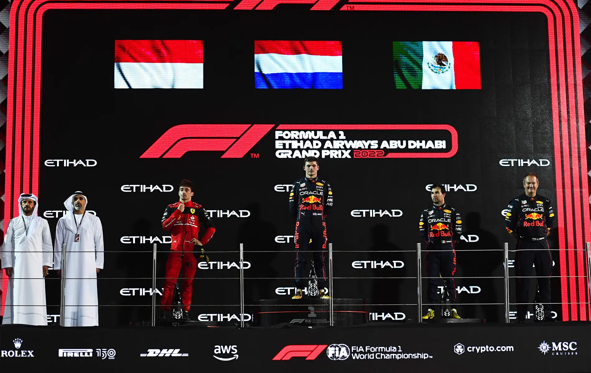 2022 Abu Dhabi F1 Grand Prix Podium