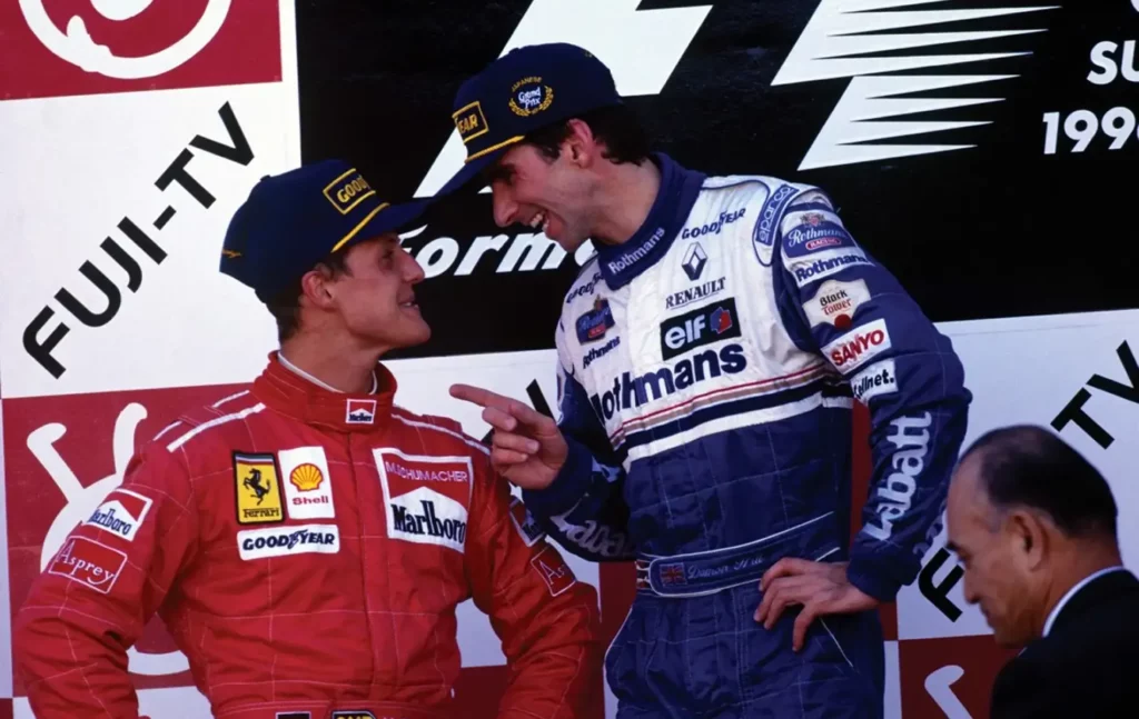 1996 Japanese Grand Prix Damon and Schumacher