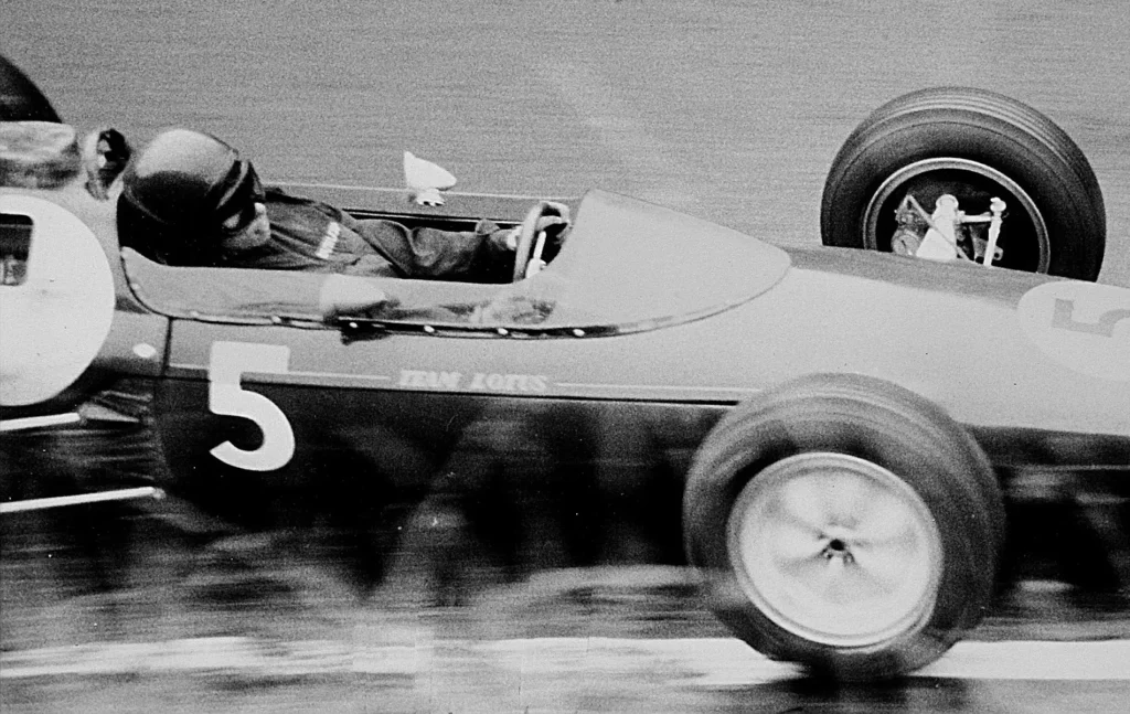 Jim Clark at the German GP 1962 in the Lotus 25