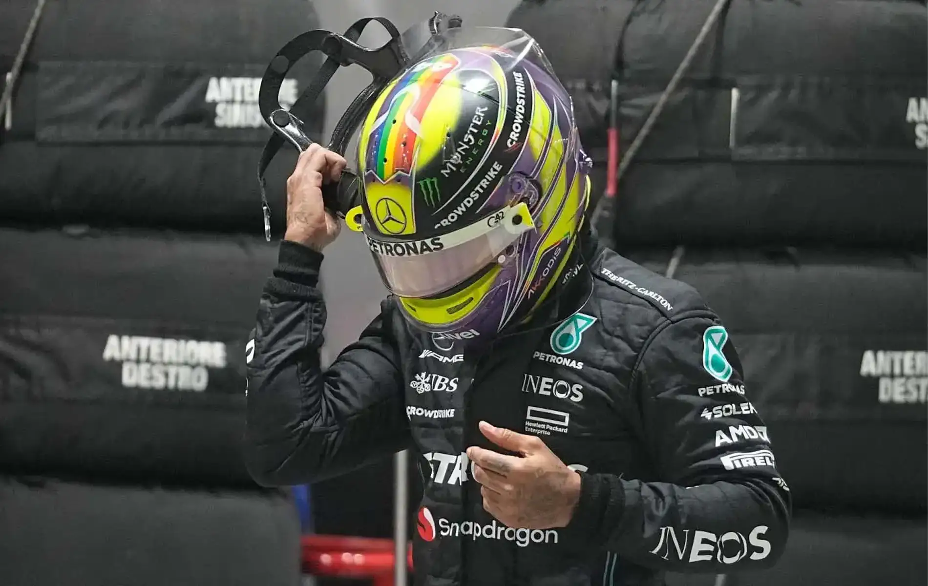Revealed Hamilton's Lap Time in W14 During Pirelli Tyre Test F1 History