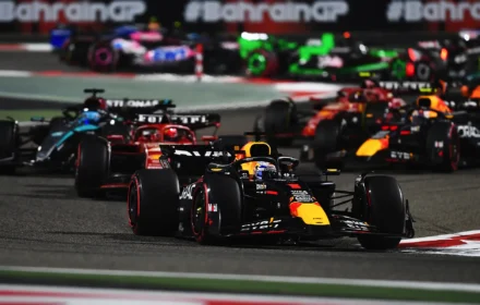 Max Verstappen driving the Red Bull Racing RB20