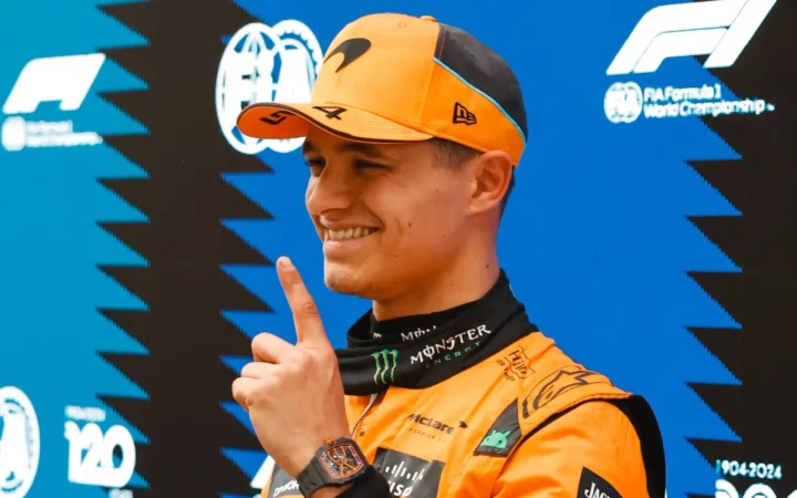 Lando Norris McLaren 2024 Chinese Grand Prix Sprint Qualifying Pole Position