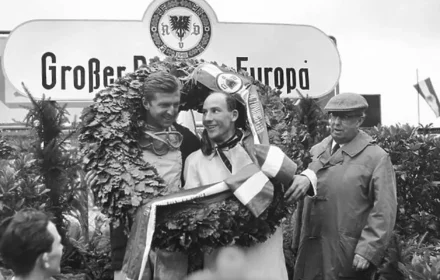 1961 German Grand Prix Wolfgang von Trips and Stirling Moss
