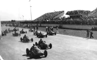 Alberto Ascari wins the 1953 Argentine Grand Prix for Ferrari.