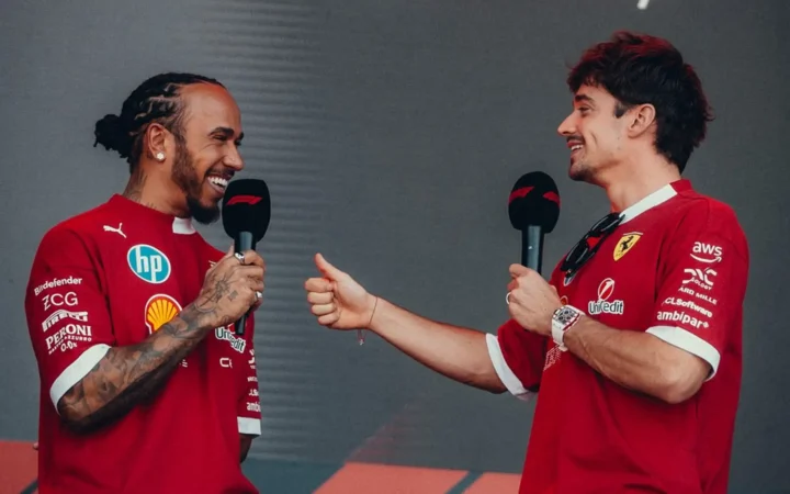 Lewis Hamilton and Charles Leclerc Ferrari 2025