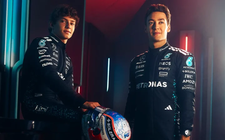 Kimi and George 2026 Mercedes F1 Team