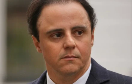 Former Ferrari Formula 1 driver Felipe Massa leaves the Royal Courts of Justice in London