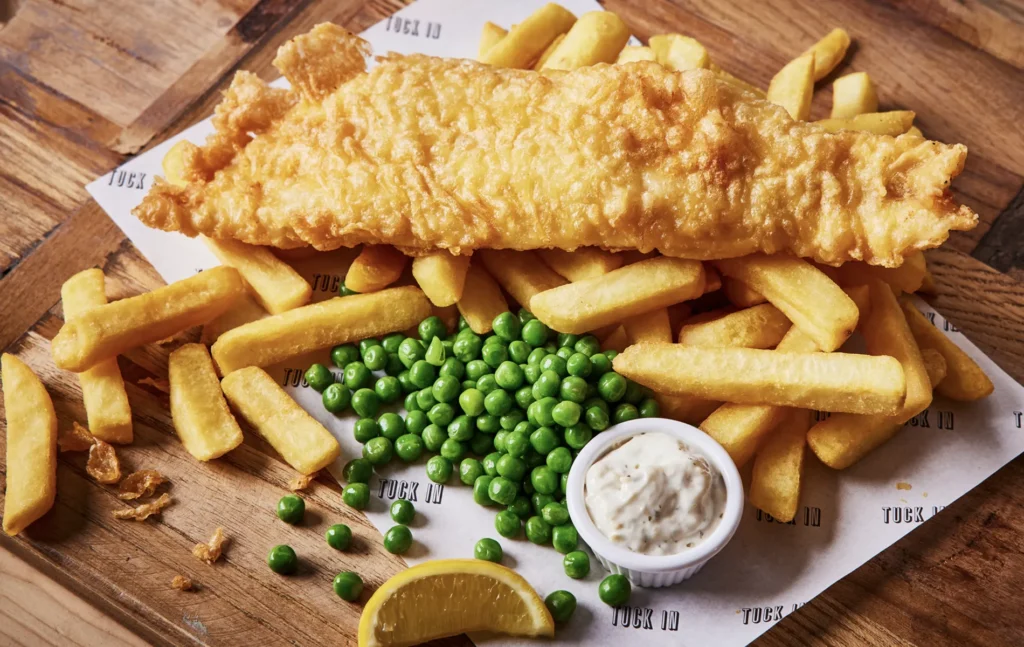 British pub fish and chips