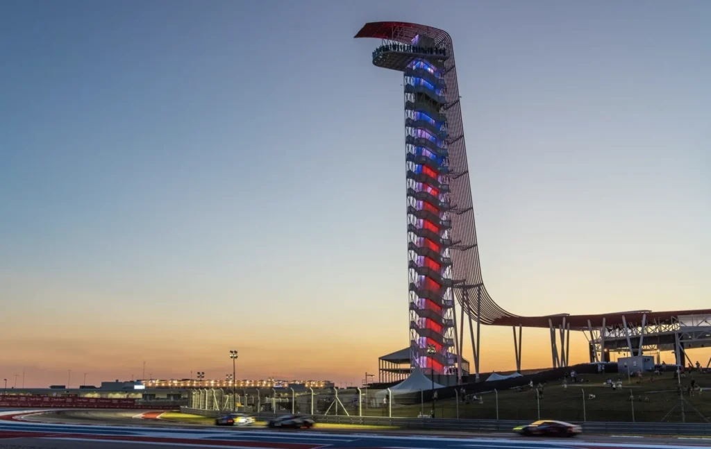COTA Turn 1 and observation tower