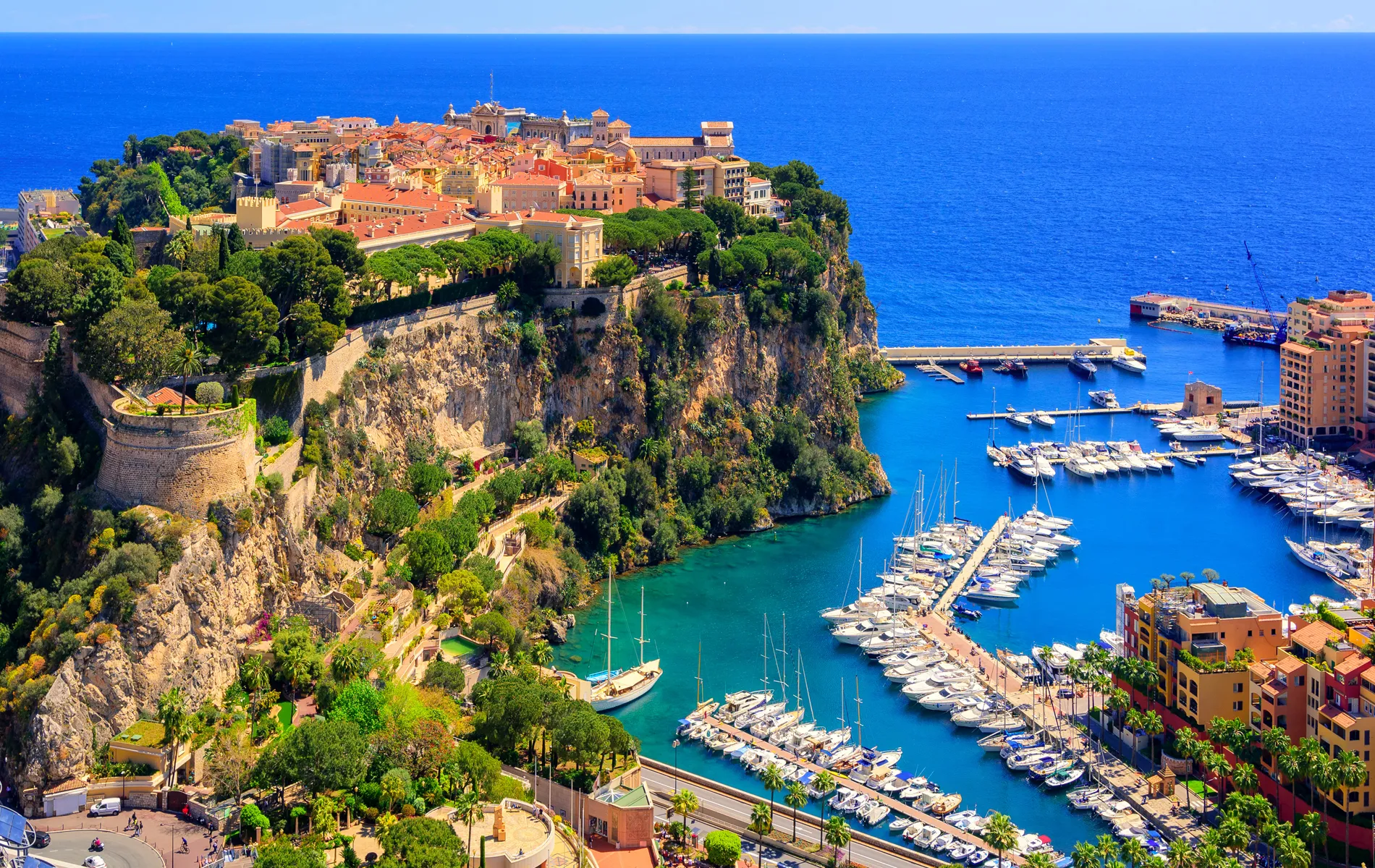 Monaco Palace and old town