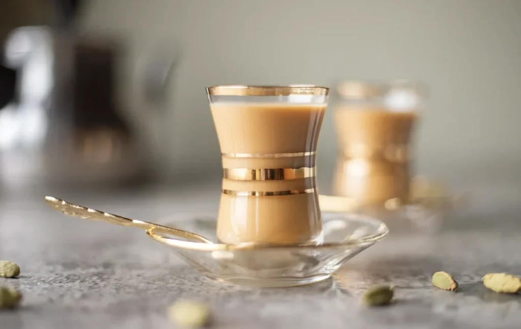 Qatari machboos and karak tea