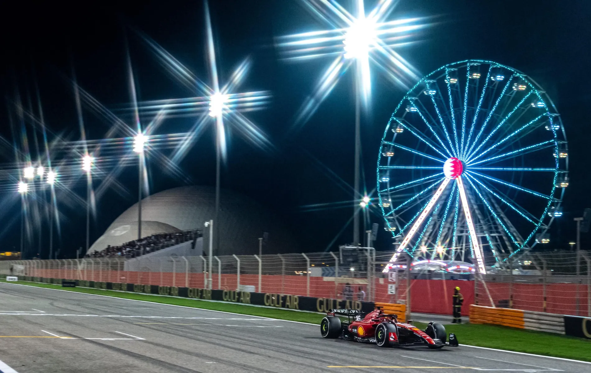Bahrain International Circuit at night
