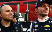 Lambiase (left, with Verstappen) will join McLaren in 2028