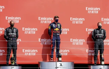 2020 70th Anniversary Grand Prix Podium